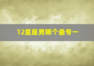 12星座男哪个最专一,12星座哪个星座男最好