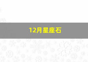 12月星座石,十二月星座石