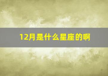 12月是什么星座的啊,十二月是什么星座的