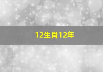 12生肖12年,12年属什么生肖年