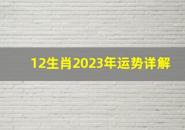 12生肖2023年运势详解,各生肖2023年运势