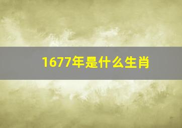 1677年是什么生肖,1678年什么生肖