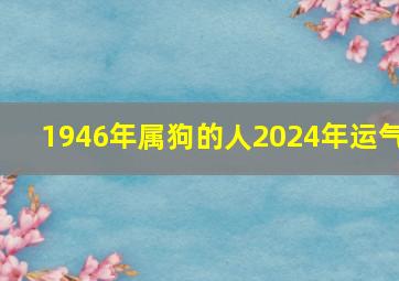 1946年属狗的人2024年运气,1946年的狗今年运势