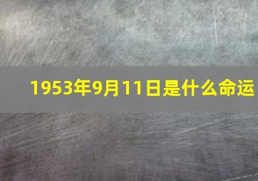 1953年9月11日是什么命运,阳历93年9月11日出生男孩子命运