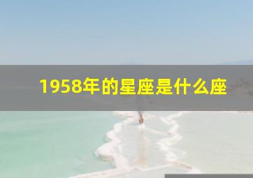 1958年的星座是什么座,1958年的人是什么星座