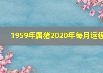 1959年属猪2020年每月运程,2020年生肖每月运势详解2020年各生肖运程