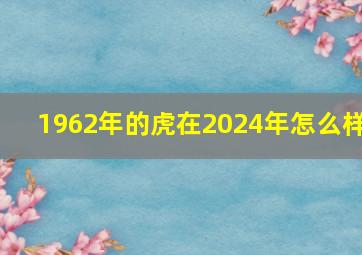 1962年的虎在2024年怎么样