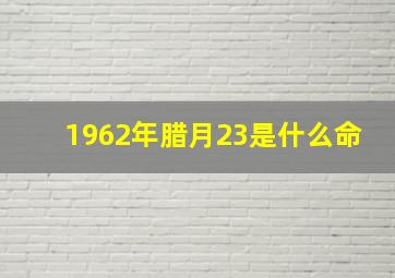 1962年腊月23是什么命