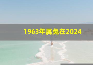 1963年属兔在2024