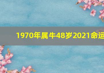 1970年属牛48岁2021命运,48岁本命年属牛的2021年下半年运势综合运势低迷