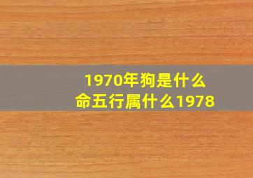 1970年狗是什么命五行属什么1978,70年的狗是什么命70年属狗的是什么命