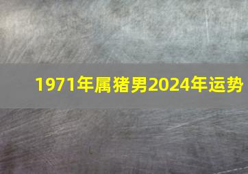 1971年属猪男2024年运势,1971年属猪男2024年运势及运程免费八字算命网