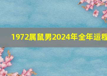 1972属鼠男2024年全年运程