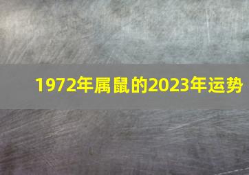 1972年属鼠的2023年运势,1972年出生属鼠的人2023年多少岁