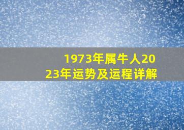 1973年属牛人2023年运势及运程详解,73年属牛人2023年运程