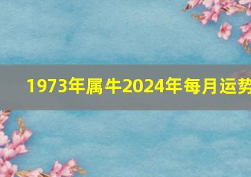 1973年属牛2024年每月运势,1973年属牛2024年每月运势男