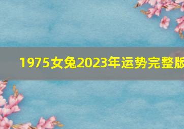 1975女兔2023年运势完整版,1975属兔女2023年每月运势及运程