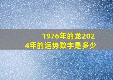 1976年的龙2024年的运势数字是多少,1976年的龙在2024年怎么样