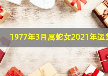 1977年3月属蛇女2021年运势,