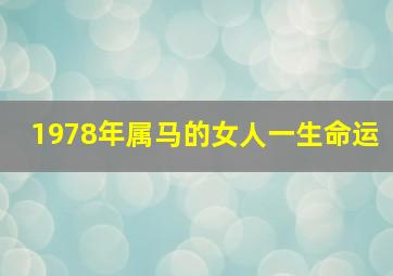 1978年属马的女人一生命运,1978年属马的女人一生命运如何