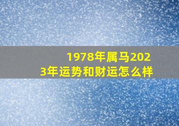 1978年属马2023年运势和财运怎么样,1978年属马人2023年运势及运程财运方面好坏参半