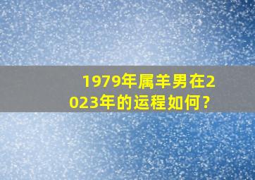 1979年属羊男在2023年的运程如何？