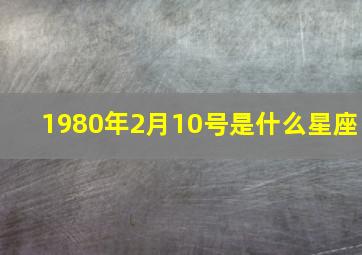 1980年2月10号是什么星座,1980年2月10日