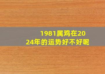 1981属鸡在2024年的运势好不好呢,1981年属鸡2023年运势及运程每月运程