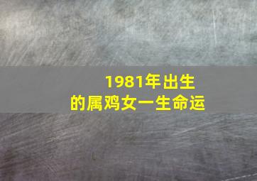 1981年出生的属鸡女一生命运,