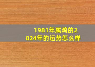 1981年属鸡的2024年的运势怎么样,1981年属鸡2024年的每月运程