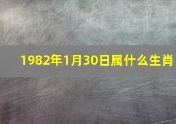 1982年1月30日属什么生肖