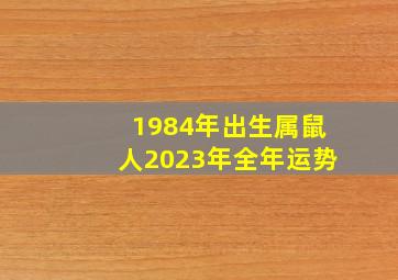 1984年出生属鼠人2023年全年运势,84年鼠2023年运势及运程