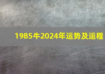 1985牛2024年运势及运程,1985属牛人2024年运势运程