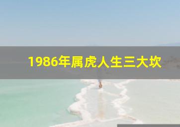 1986年属虎人生三大坎,86年属虎的三大劫难