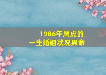 1986年属虎的一生婚姻状况男命,