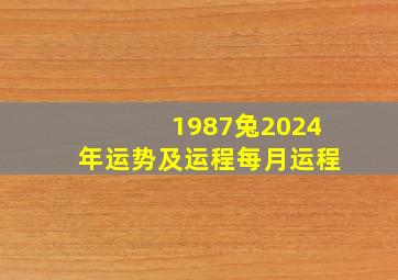 1987兔2024年运势及运程每月运程,2024年1月还属兔吗2024年属兔人运势解析