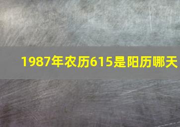 1987年农历615是阳历哪天,阳历多少