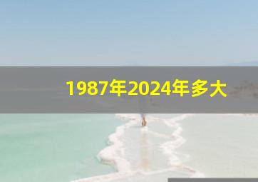 1987年2024年多大,1987年出生2024年多大