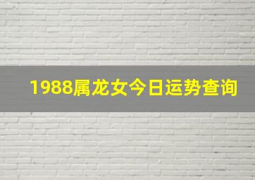 1988属龙女今日运势查询