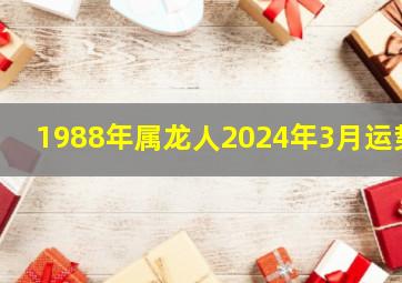 1988年属龙人2024年3月运势