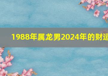 1988年属龙男2024年的财运,1988年出生2024年运势