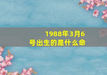 1988年3月6号出生的是什么命,1988年阴历3月初6早上3点半（其实是2点半不是有夏令时吗）（女）八字是什么、本命年怎样、大运怎样谢谢