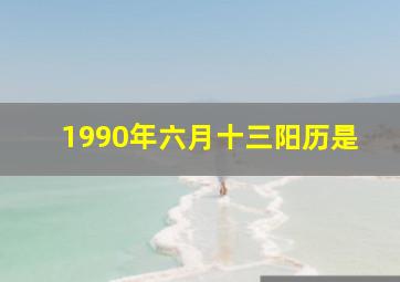 1990年六月十三阳历是