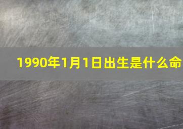 1990年1月1日出生是什么命,1990年1月1日出生属什么