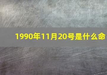 1990年11月20号是什么命,1990年11月20号是什么星座