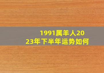 1991属羊人2023年下半年运势如何,1991年属羊2023年全年运势