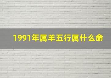 1991年属羊五行属什么命,1991年出生的属羊的是什么命1991年属羊人的是什么命