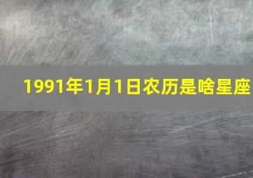 1991年1月1日农历是啥星座,1991年1月1日阴历是多少