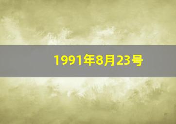 1991年8月23号,1991年8月23号因历是几