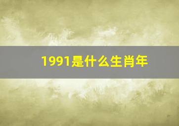 1991是什么生肖年,1991年是啥生肖